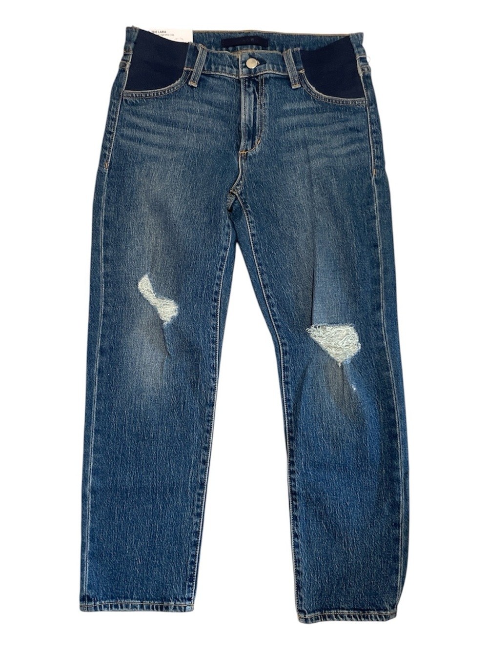 JOE'S The Lara Crop Maternity Jeans in Burden Destruct Vintage Stretch sz 26